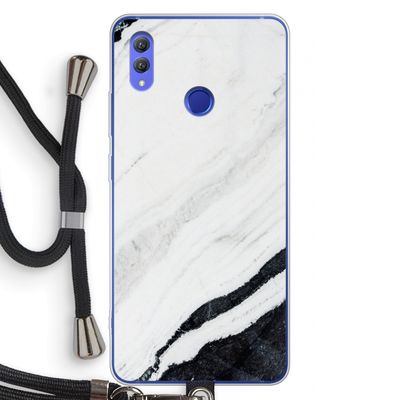 Elegante marmer: Honor Note 10 Transparant Hoesje met koord