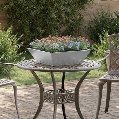 Tuin Kom Plantenbak 5 pcs Zilver 50 x 50 x 15 cm