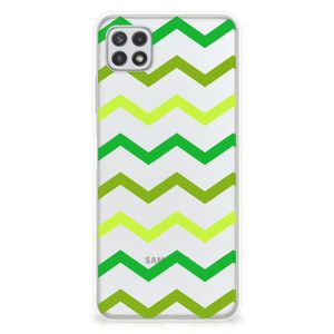 Samsung Galaxy A22 5G TPU bumper Zigzag Groen