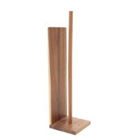 Wc/toiletrolhouder reservoir - donkerbruin - acacia hout - 48 cm