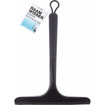 Raamwisser - kunststof - zwart - met ophang lus - 28 cm