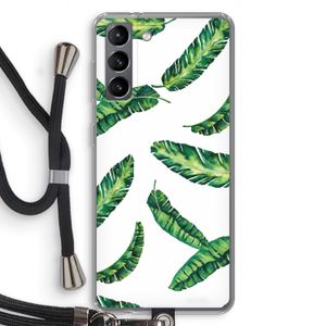 Lange bladeren: Samsung Galaxy S21 Transparant Hoesje met koord