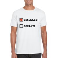 Geslaagd/ gezakt t-shirt wit heren
