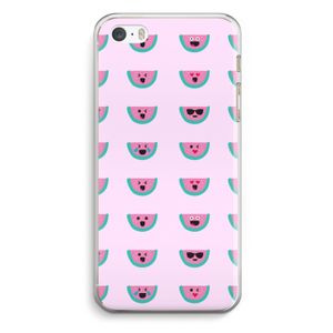Smiley watermeloenprint: iPhone 5 / 5S / SE Transparant Hoesje