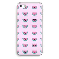 Smiley watermeloenprint: iPhone 5 / 5S / SE Transparant Hoesje