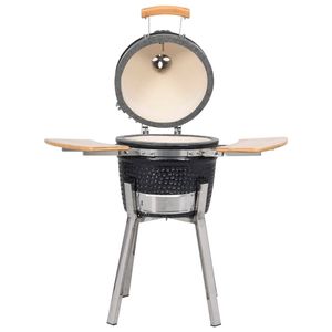 The Living Store Kamado Grill - 33 cm - Keramisch - Zwart