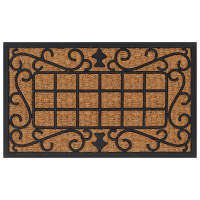VidaXL Deurmat rechthoekig 45x75 cm rubber en kokosvezel
