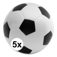5x Anti-stressballen voetbal 6,1 cm   -