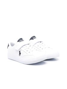 POLO RALPH LAUREN KIDS baskets à motif Polo Poly - Blanc