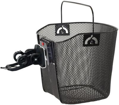 Ventura Afneembare fietsmand mighty met stuurbevestiging - zwart