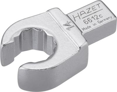 HAZET Insteek-ringsleutel · open 6612C-14 · 9 x 12 mm insteekvierkant massief · Buitentwaalfkant profiel · SW 14 mm
