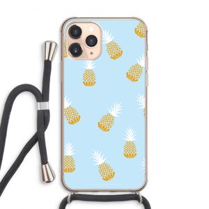 Ananasjes: iPhone 11 Pro Max Transparant Hoesje met koord