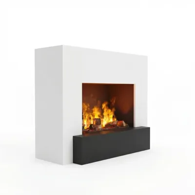 Glow Fire Hauptmann Wit - OMC 600 | Vrijstaande Waterdamphaard - 90 cm x 110 cm x 45 cm Glow Fire Hauptmann Wit - OMC 600 | Vrijstaande Waterdamphaard - 90 cm x 110 cm x 45 cm
