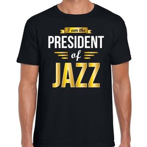 President of Jazz cadeau t-shirt zwart heren - Cadeau voor een Jazz muziek liefhebber