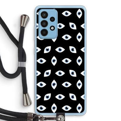 Eyes pattern: Samsung Galaxy A52 Transparant Hoesje met koord