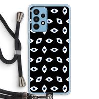Eyes pattern: Samsung Galaxy A52 Transparant Hoesje met koord