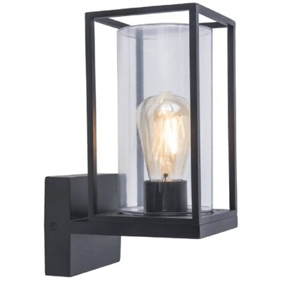 Buitenlamp glas voordeur &apos;Flair&apos; vierkant open ontwerp industrieel 31cm