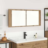 LED Spiegelkast artisanaal eikenkleurig 100 x 12 x 45 cm