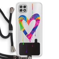 Melts My Heart: Samsung Galaxy A22 4G Transparant Hoesje met koord