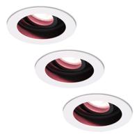 Set van 3 Laredo smart inbouwspots - Wifi + Bluetooth - RGBWW - GU10 - Kantelbaar - Google Home, Amazon Alexa en Siri - IP20 voor binnen - Wit - Verzonken