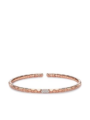 Pragnell bracelet Groove en or rose 18ct à diamants