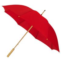 Impliva paraplu 102 cm bamboe/polyester rood - thumbnail