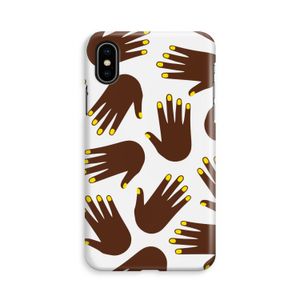 Hands dark: iPhone Xs Volledig Geprint Hoesje