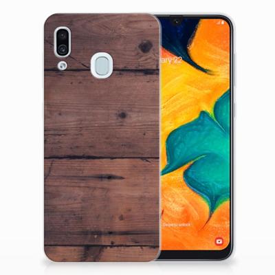 Samsung Galaxy A30 | Bumper Hoesje | Old Wood