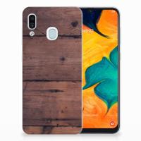 Samsung Galaxy A30 | Bumper Hoesje | Old Wood
