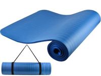 Universele Yogamat 181 x 61.5 x 1 cm - Home Fitness Blauw - thumbnail