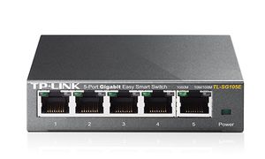 TP-Link TL-SG105E Managed L2 Gigabit Ethernet (10/100/1000) Zwart