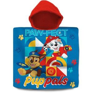 Paw Patrol poncho - 60 x 120 cm blauw
