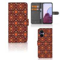 OPPO Reno 8 Lite | OnePlus Nord N20 | Telefoon Hoesje | Batik Brown