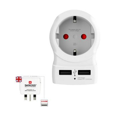 Adapter Skross 1500280 USB x 2 Europees Verenigd Koninkrijk