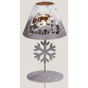 Hellum 524123 LED-decor Rendierfamilie en sneeuwvlokken Warmwit LED Grijs, Wit (bevroren) Indirect licht