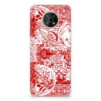 Silicone Back Case Nokia G50 Angel Skull Rood - thumbnail