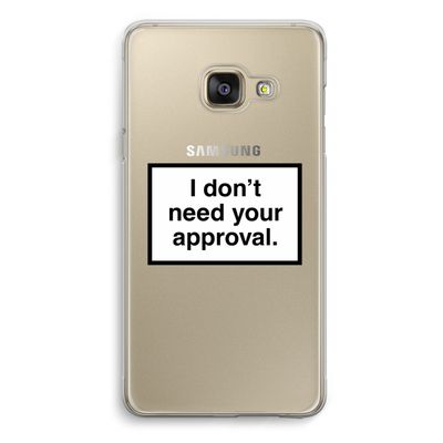 Don't need approval: Samsung A3 (2017) Transparant Hoesje
