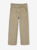 Wijde broek voor meisjes small Morpho kaki