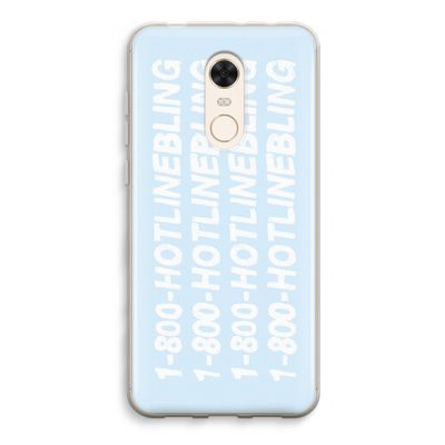 Hotline bling blue: Xiaomi Redmi 5 Transparant Hoesje