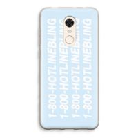 Hotline bling blue: Xiaomi Redmi 5 Transparant Hoesje