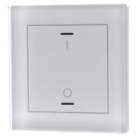 BE-GTL1TW.B1  - EIB, KNX, Glass Push Button II Lite 1-fold, RGBW, switch, with temperature sensor, White - BE-GTL1TW.B1 - thumbnail