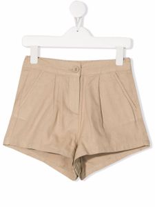 Douuod Kids short à détails plissés - Tons neutres