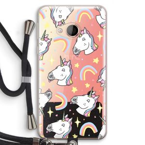 Rainbow Unicorn: HTC U Play Transparant Hoesje met koord