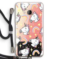 Rainbow Unicorn: HTC U Play Transparant Hoesje met koord