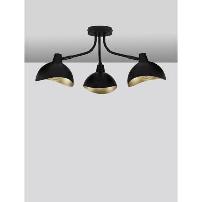 Lyora PlafondlampGeti M zwart met gouden binnenkant - 9555807