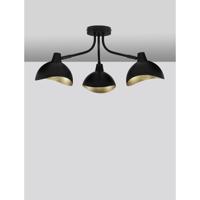 Lyora PlafondlampGeti M zwart met gouden binnenkant - 9555807
