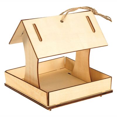 Colorations - maakje eigen houten vogelvoederhuisje, set van 6