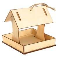 Colorations - maakje eigen houten vogelvoederhuisje, set van 6 Colorations - maakje eigen houten vogelvoederhuisje, set van 6