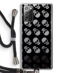 Musketon Skulls: Samsung Galaxy Note 20 / Note 20 5G Transparant Hoesje met koord