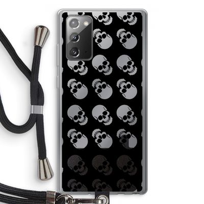 Musketon Skulls: Samsung Galaxy Note 20 / Note 20 5G Transparant Hoesje met koord